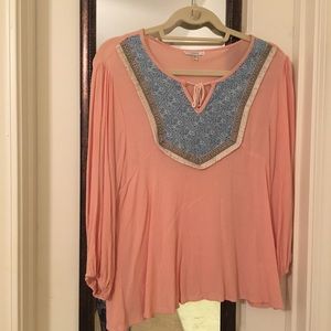 Pink boho top